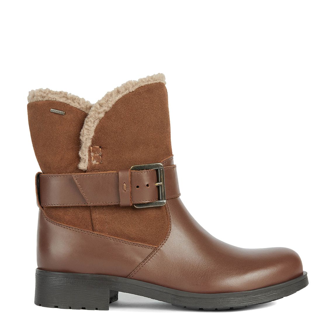 Geox Bottines Rawelle en daim marron