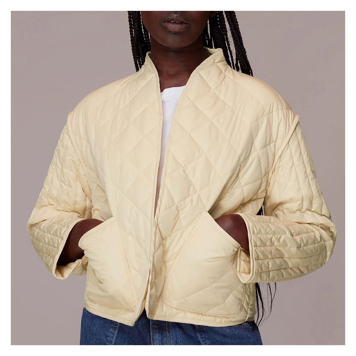 Veste jaune pale sale